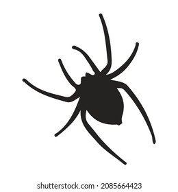 halloween day spider silhouette illustration. vector illustration.