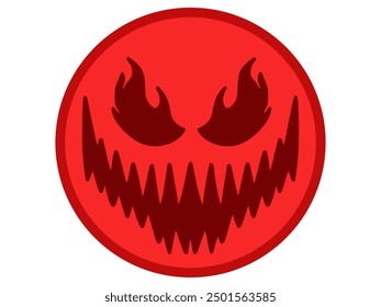Halloween Day Spooky Face Illustration