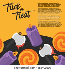 Halloween Day, Trick or Treat, Vector Illustration