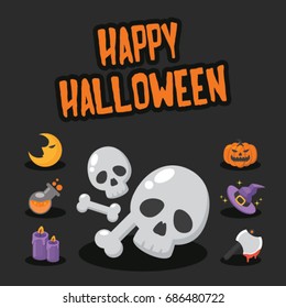 Halloween Day, Trick or Treat, Vector Illustration