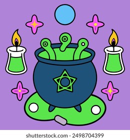 Halloween Day Vector Art Illustration Design