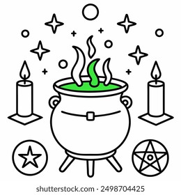 Halloween Day Vector Art Illustration Design