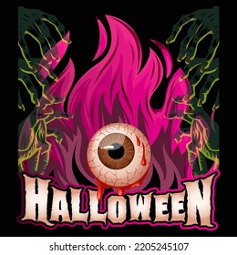 Halloween Day vector t-shirt design that are perfect for coffee mug, poster, pillow cover, Canvas design.