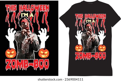 Halloween day zombie boo scary T shirt designs