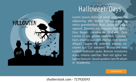 Halloween Days Conceptual Banner