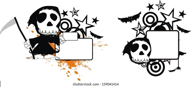 halloween dead cartoon copyspace in vector format very easy to edith