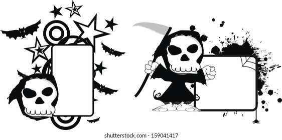 halloween dead cartoon copyspace in vector format very easy to edith