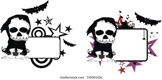 halloween dead cartoon copyspace in vector format very easy to edith
