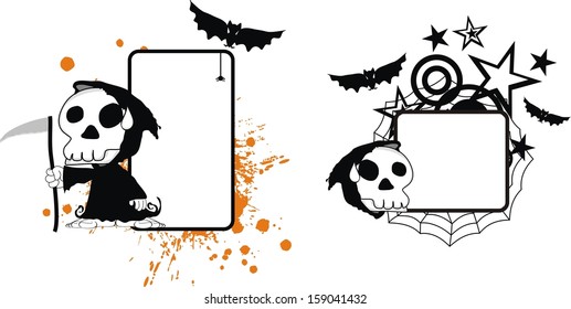 halloween dead cartoon copyspace in vector format very easy to edith