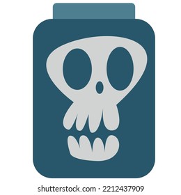 Halloween dead danger flat icon