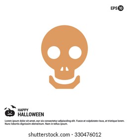 Halloween Dead skull icon. Halloween Flat elements collection.  simple minimal, flat, solid, mono, monochrome, plain, contemporary style. Vector illustration web internet design elements