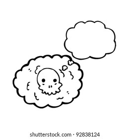 caricatura de la nube de la muerte de halloween