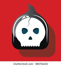 Halloween death flat icon vector illustrator