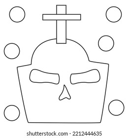 Halloween death outline design illustration