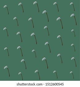 halloween death scythe weapon pattern vector illustration design