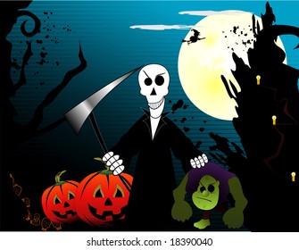 halloween death vector illustration