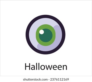 Halloween decor elements scary symbol on white background 