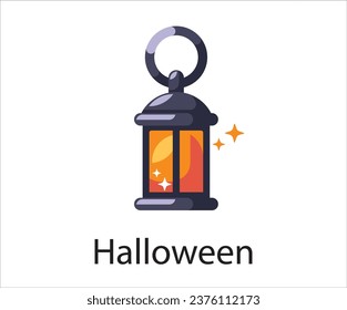 Halloween decor elements scary symbol on white background 
