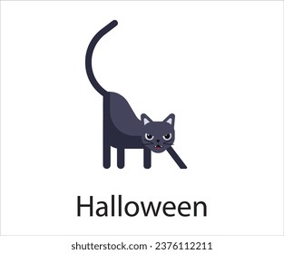 Decoración de Halloween elementos símbolo de miedo sobre fondo blanco 