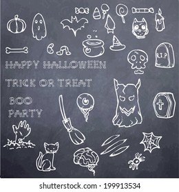 Halloween Decoration Elements - chalk board