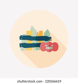 Halloween decoration flat icon with long shadow,eps10