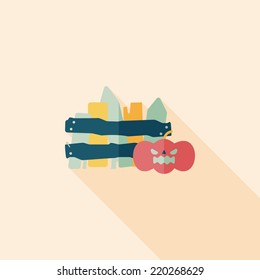 Halloween decoration flat icon with long shadow,eps10