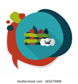 Halloween decoration flat icon with long shadow,eps10