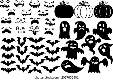 Halloween Decorative Elements Clip Art Set