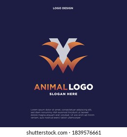 Halloween decorative style initial letter V logo template, vector logo for business and company identity