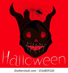 Halloween demon. Holiday October. Stock vector illustration 