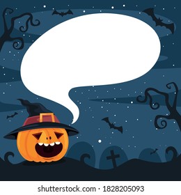 Halloween Design With Cartoon Character