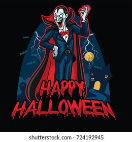 diseño de Halloween de dracula