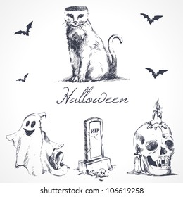 Halloween design elements