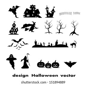 Halloween design elements