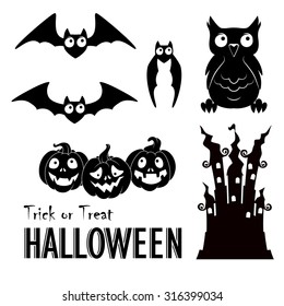 Halloween design elements