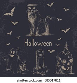 Halloween design elements