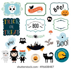 Halloween design elements.