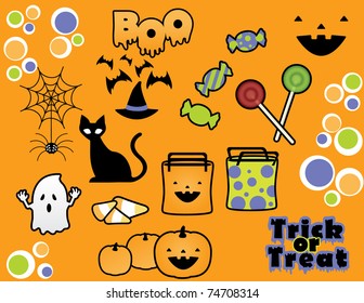 Halloween design elements