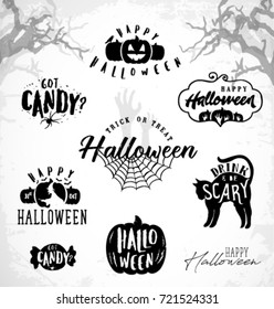 Halloween Design Elements for Parties, Greeting Cards and Invitations