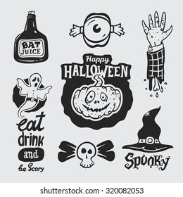 Halloween design elements set