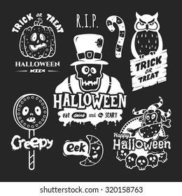 Halloween design elements set