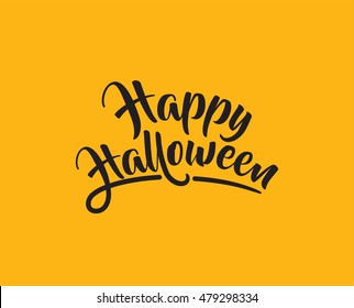 Halloween design of greeting cards, posters, banner with lettering