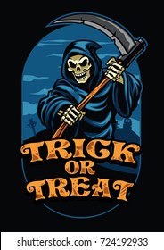 halloween design of grim reaper