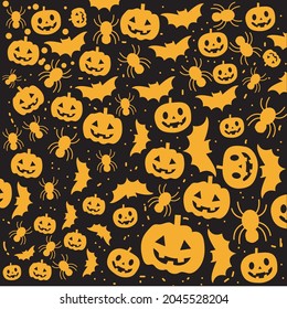 Halloween design illustration for packaging and book cover or flash card, a simple flat vector design