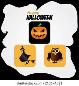 Halloween design over black background,vector illustration