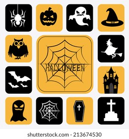 Halloween design over white background,vector illustration