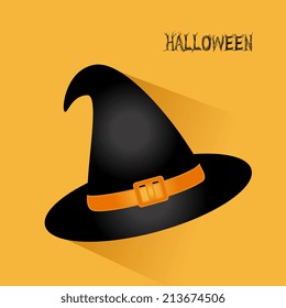 Halloween design over yellow background,vector illustration