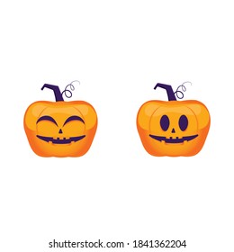 Diseño de Halloween. Ilustración vectorial de calabaza. Calabazas felices
