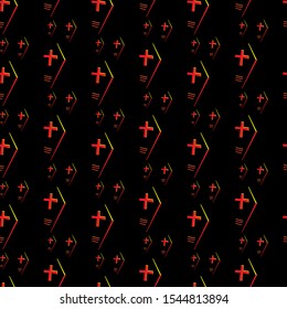 Halloween design Seamless vector Pattern with gravestone headstone scary vector eps