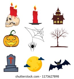 Halloween Design Set Flyer, Background design